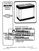 Preview for 1 page of Kenmore Quiet Comfort II 758.144530 Owner'S Manual