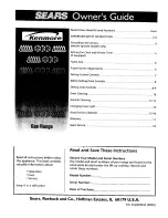 Preview for 1 page of Kenmore Range Owner'S Manual