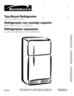 Kenmore Sears Top-mount refrigerator Use And Care Manual предпросмотр