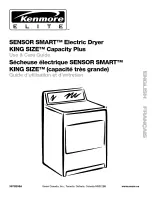 Предварительный просмотр 1 страницы Kenmore Sensor smart electric dryer King size capacity plus Use And Care Manual