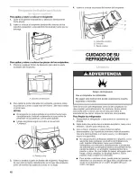 Предварительный просмотр 42 страницы Kenmore Side by side refrigerator Use & Care Manual