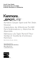 Kenmore SpotLite KW2001 Use & Care Manual preview