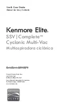 Preview for 1 page of Kenmore SSV Complete 125.10441710 Use & Care Manual