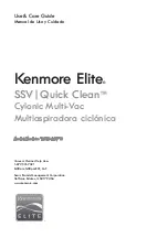 Preview for 1 page of Kenmore SSV Quick Clean 125.10440710 Use & Care Manual