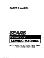 Kenmore SWA/RS 10101 Owner'S Manual preview