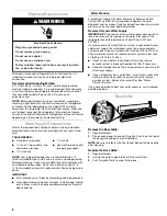 Preview for 6 page of Kenmore T1KB2/T1RFKB2 Use And Care Manual