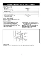 Preview for 6 page of Kenmore Toast'n'wave 721.63292 Use And Care Manual