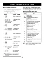 Preview for 18 page of Kenmore Toast'n'wave 721.63292 Use And Care Manual