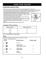 Preview for 22 page of Kenmore Toast'n'wave 721.63292 Use And Care Manual