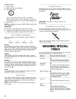 Preview for 16 page of Kenmore ULTRA WASH 665.15832 Use & Care Manual