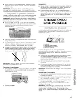 Preview for 47 page of Kenmore Ultra Wash 665.17722 Use & Care Manual