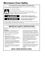 Preview for 4 page of Kenmore ULTRA WAVE 721.80882 User Manual