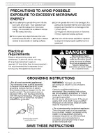 Preview for 6 page of Kenmore ULTRA WAVE 721.80882 User Manual