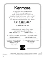 Preview for 80 page of Kenmore Ultraclean 665.1479 series Use & Care Manual