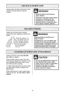 Preview for 12 page of Kenmore VACUUM CLEANER 116.32189 Owner'S Manual