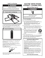 Предварительный просмотр 7 страницы Kenmore W10562370A Installation Instructions Manual