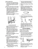 Предварительный просмотр 12 страницы Kenmore Washer Owner'S Manual And Installation Instructions