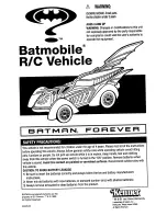 Предварительный просмотр 1 страницы Kenner Batmobile R/C Vehicle Instructions