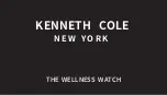 Предварительный просмотр 1 страницы Kenneth Cole Wellness Watch Instruction Manual And Warranty Booklet