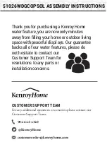 Preview for 2 page of Kenroy Home 51026WDGCOPSOL Care And Instructions Manual