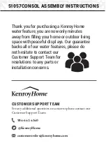 Preview for 2 page of Kenroy Home 51057CONSOL Care And Instructions Manual