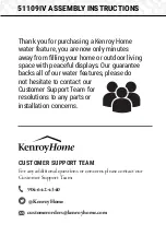 Preview for 2 page of Kenroy Home 51109IV Care And Instructions Manual