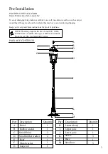 Preview for 3 page of Kenroy Home VILLA PORTABLE POST LANTERN 93432 Use And Care Manual