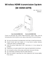 Preview for 1 page of Kensence W-HDMI-50TR User Manual