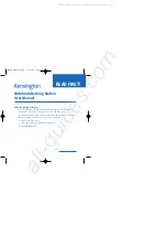 Предварительный просмотр 1 страницы Kensington 33244 User Manual