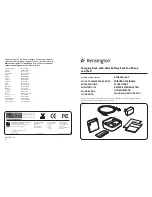 Preview for 1 page of Kensington K33457EU Quick Start Manual