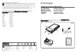 Preview for 1 page of Kensington K38021EU Instruction Manual