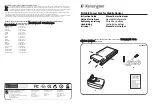 Предварительный просмотр 1 страницы Kensington K38021EU Instruction Manual