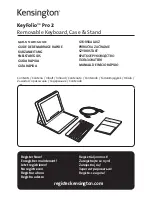 Предварительный просмотр 1 страницы Kensington KeyFolio Pro 2 Universal Quick Start Manual