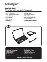 Preview for 1 page of Kensington keyfolio thin x3 Quick Start Manual