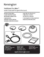 Kensington SafeDome Instruction Manual предпросмотр