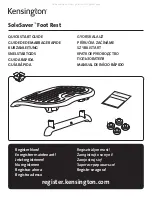 Kensington SoleSaver Foot Rest Quick Start Manual preview