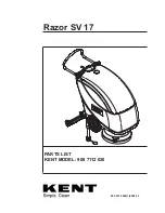 Предварительный просмотр 1 страницы Kent Euroclean Razor SV 17 Parts List