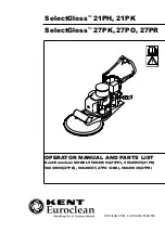 Предварительный просмотр 2 страницы Kent Euroclean SelectGloss 21PH Operator'S Manual And Parts List