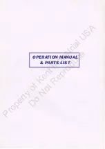 Preview for 46 page of KENT USA KTM-5VKF-E Operation Manual