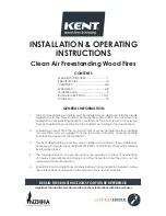 KENT Aspiring Installation & Operating Instructions Manual preview