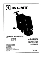 Preview for 1 page of KENT KA-170 B Operating Maintenance Installation