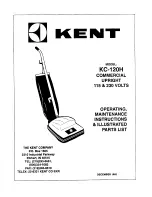 KENT KC-120H Operating, Maintenance Instructions & Illustrated Parts List предпросмотр