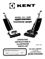 KENT KC-125B Operating Instructions & Illustrated Parts List предпросмотр