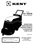 KENT KF-2001B Operating, Maintenance Instructions & Illustrated Parts List предпросмотр