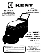 Предварительный просмотр 1 страницы KENT KF-2002B Operating Maintenance Instructions & Part List