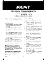 Preview for 1 page of KENT KPE216-260 Owner'S Instruction Manual