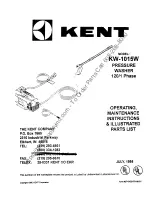 Предварительный просмотр 1 страницы KENT KW-1015W Operating, Maintenance Instructions & Illustrated Parts List