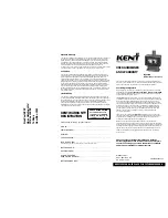 Предварительный просмотр 1 страницы KENT KWF295-6824 User Manual And Warranty Information