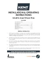 Preview for 1 page of KENT Logfire II Installation & Operating Instructions Manual