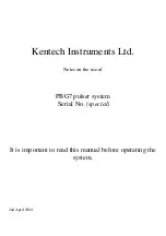 Preview for 1 page of Kentech Instruments PBG7 Manual